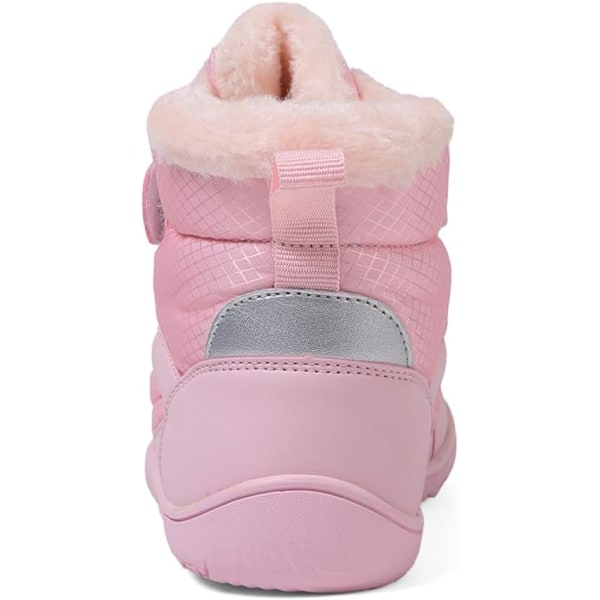Lasten Paljasjalkakengät Talvi Talvikengät Lämmin Vuorattu Paljasjalkakengät Liukumattomat Talvisaappaat Kevyet Mukavat Vaelluskenkät Tytöille Pojille Kw01 pink 30 EU