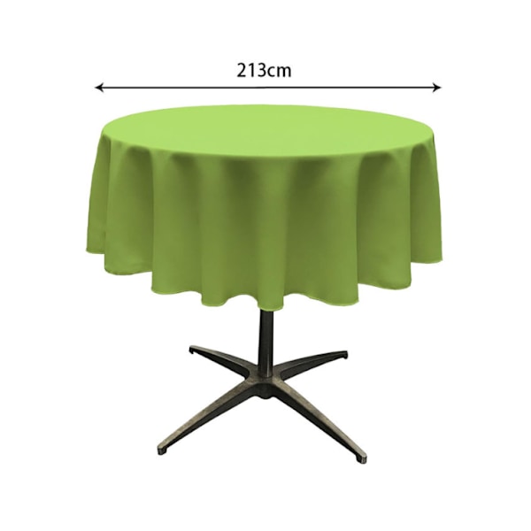 Rund bordsduk, polyester, fruktgrön engångsfärg