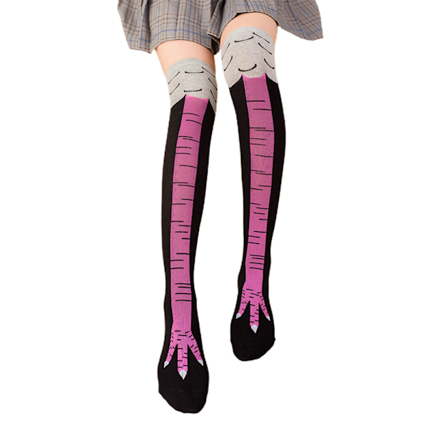 Julekyllingbensstrømper Lange 3D Cosplay Julestrømper hvit white Long
