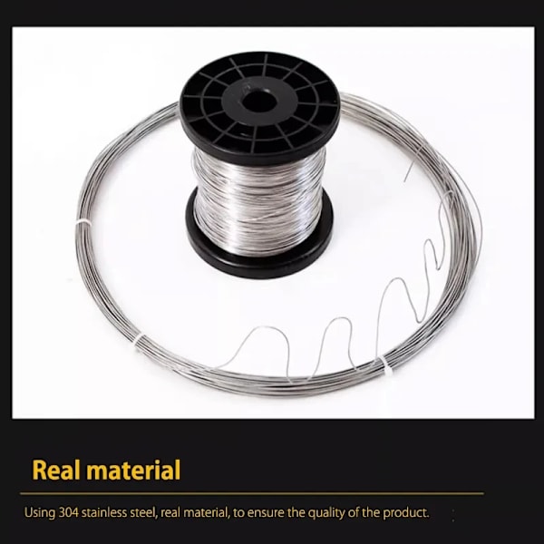 Ny 1St 1-100 Meter 304 Rostfritt Stål Mjukt / Hårt Stål Tråd Diameter 0.02-3Mm Enstaka Strand Lasande Mjukt På Tråd Rustsäkert 0.04mm X 100m