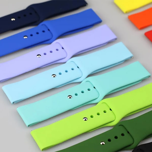 Klockarmband för Amazfit GTS/GTR-4-3-2-2e-Mini-Pro/stratos Sportarmband för Amazfit bip-US-3-Pro-Lite 20mm 22mm band Blå 24 22mm klockarmband