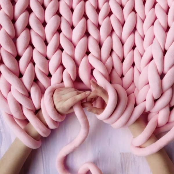 Tykt, groft garn til hånd- og armstrikning - Perfekt pink-max pink