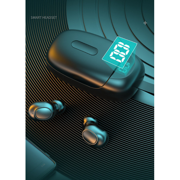 True Wireless Binaural Sports Bluetooth-hörlurar (vita)