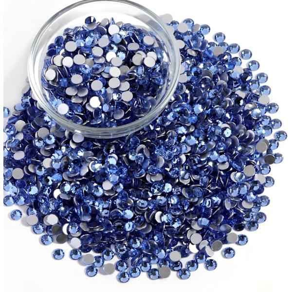 14400 st Ljus Safirblå Platta Rhinestones för Hantverk, SS16, 3,8-4,0 mm Light Sapphire SS16/14400pcs