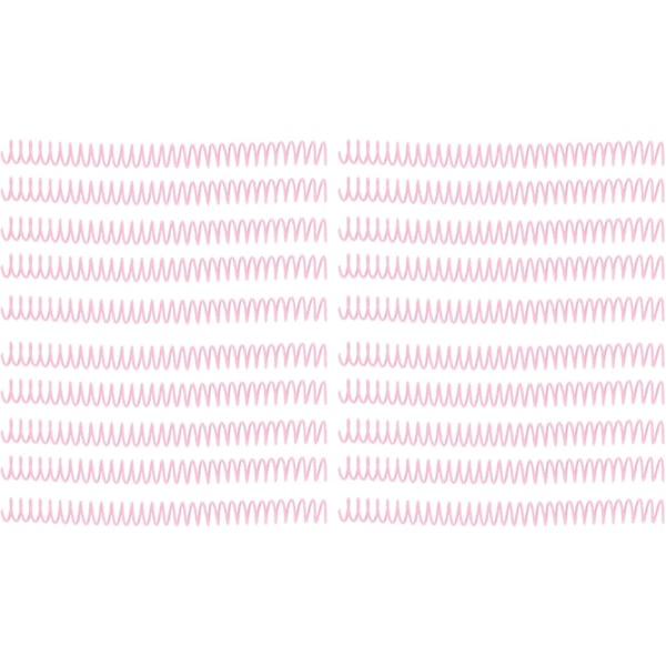 Spiralbundne spoler, 20 stk., spiralbundne plastspoler, 19 mm, 3/4 tommer indvendig diameter, 30 huller, spiraler til A4 og A5 notesbøger (rosa) ROSA