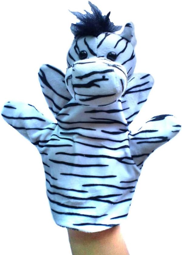5-pack Handdockor Giraff, Örn, Zebra, Häst, Orm Mjuka Leksaker för Barn Baby
