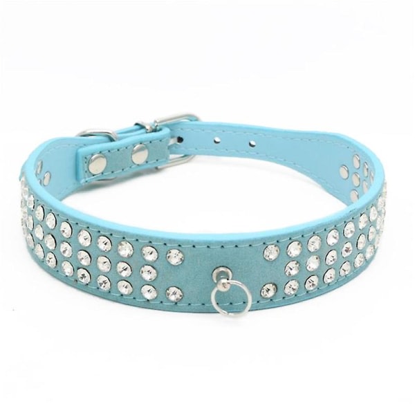 Pu Leather Pet Collar Chain Pink S