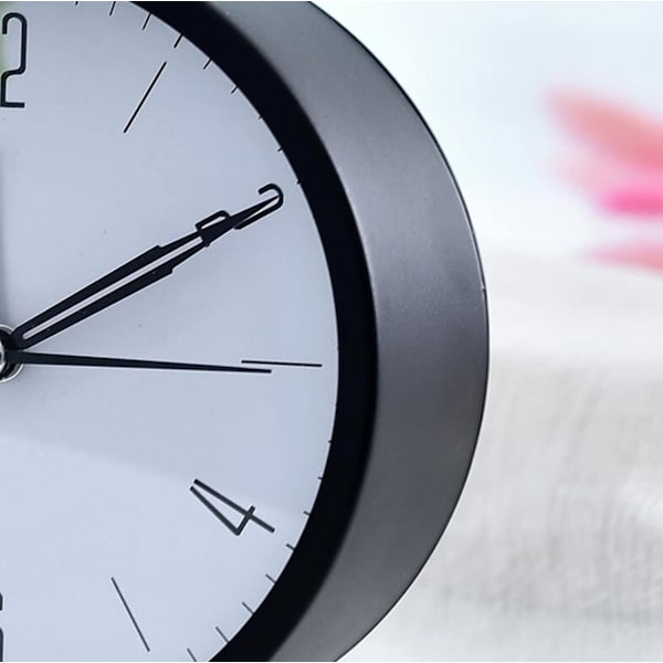 Klocka Skrivbord Ljus Liten Alarm Studenter Använd Mute black black