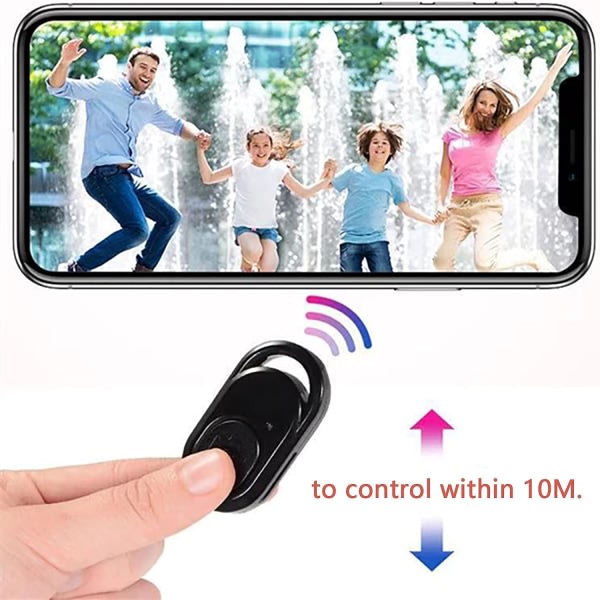 2st Bluetooth fjärrkontroll för foto, Selfies-kameraslutare med Bluetooth för telefon, kamerafjärrkontroll för OS/Android