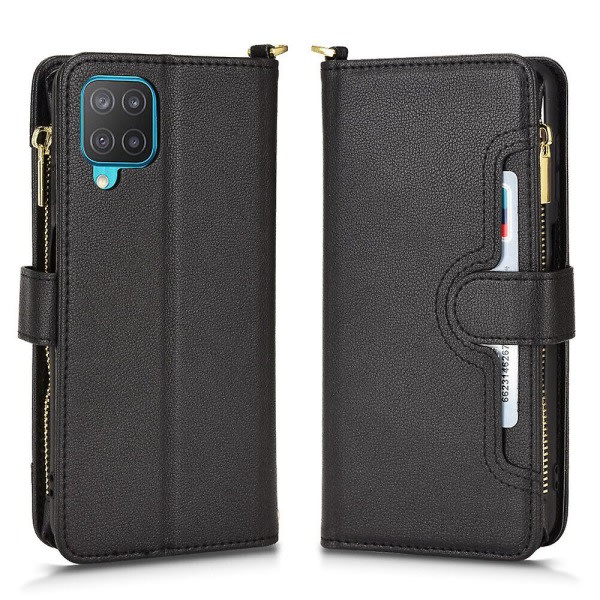 Kompatibel med Samsung Galaxy A12/m12 Case Cover Fickfodral Magnetisk plånbok Premium läderkorthållare Skyddande case