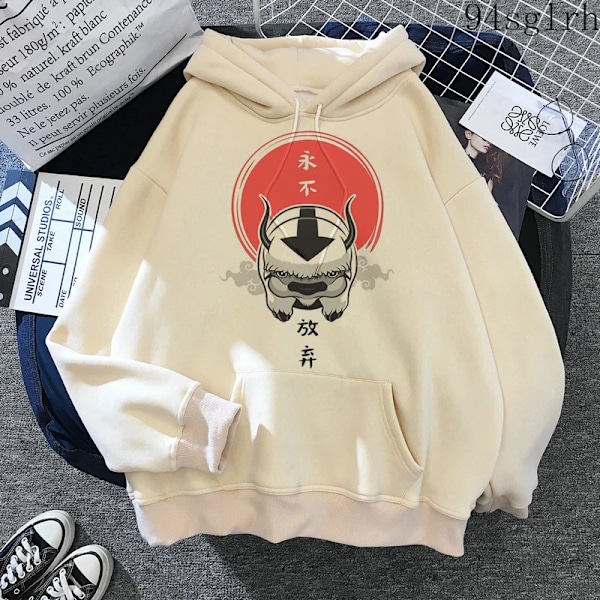 Unisex Avatar The Last Airbender Fire Nation Hoodie Herr Harajuku Hip Hop Casual Streetwear Kawaii Anime Print Genser Man 30327 L