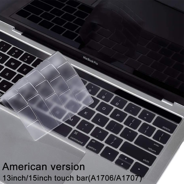 CQBB Ultratunt tangentbordsskydd kompatibel med MacBook Pro-Transparent