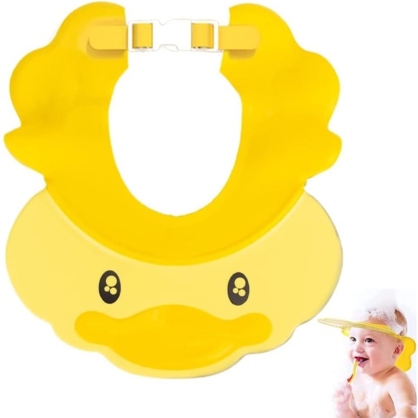 CQBB Baby shower , justerbara visirbadmössor, schampohatt Protect, Baby , Söt cap Skydda barns ögon och öron - gul
