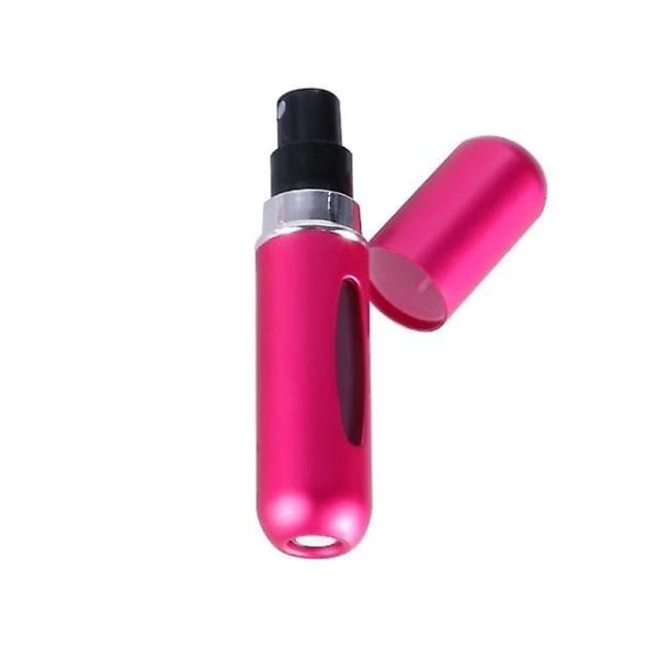 Bärbar mini påfyllningsbar parfymflaska spray 8 ml matt rosa