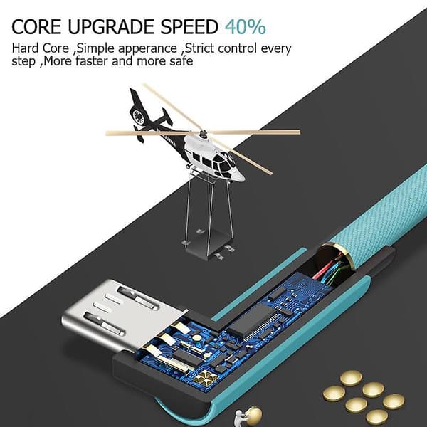 1 m ladekabel Micro USB-stik til 90 graders vinkel Micro Android ladekabel grå-max gray