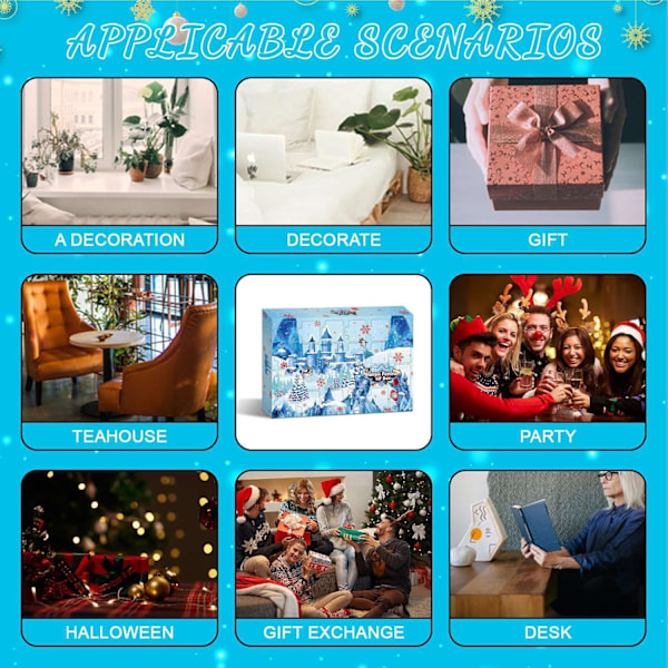 Hårklämma Adventskalender 2024, 24-delad Vinter Nedräkning Julkalender för Barn