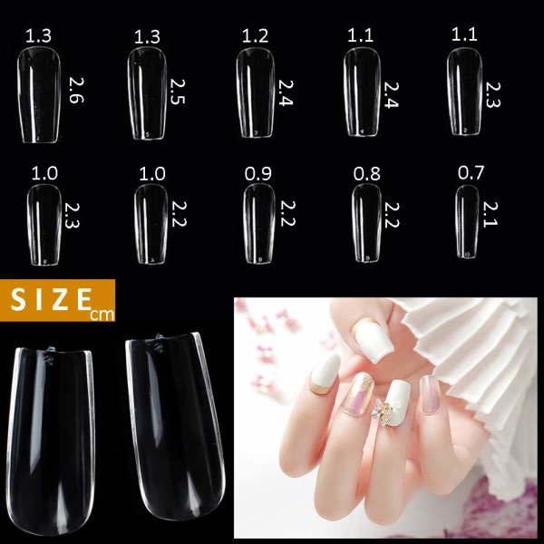 CQBB Nail art sömlös nagelfilm genomskinlig färg (hel och halv dual-use nagel) makeup
