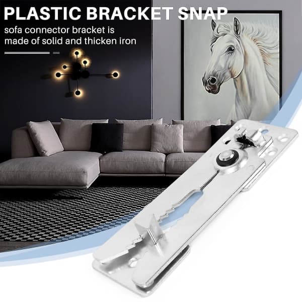 2-pakks sofakoblinger, metall seksjonssofa møbelkoblinger seksjonssofakoblinger for glidende sofa-maks