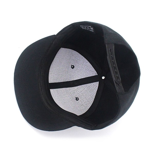 Sort Snapback Kasket med Spænde Sort black one size