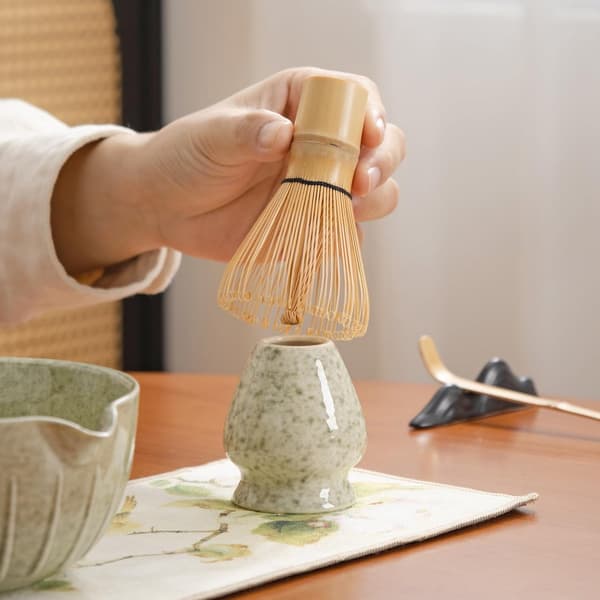 Matcha-set - Set om 7 - Matcha startkit - Matcha-visp - Det perfekta setet för traditionell matcha - Bambu - Vackert förpackat - B