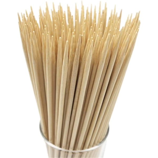 40 cm naturliga bambuspettpinnar för grill, kök, växtstakar, 100 stycken
