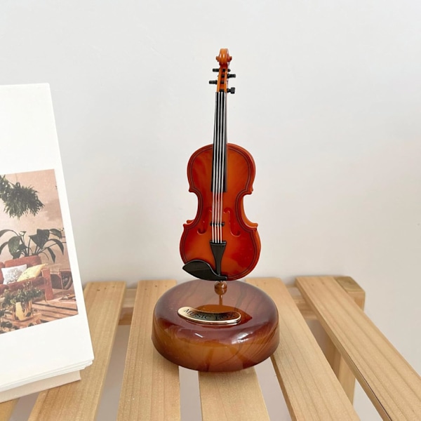 Musiklådor för flickor – Klassisk grammofon nostalgisk låda, mors dag dekoration Speldosa i cello