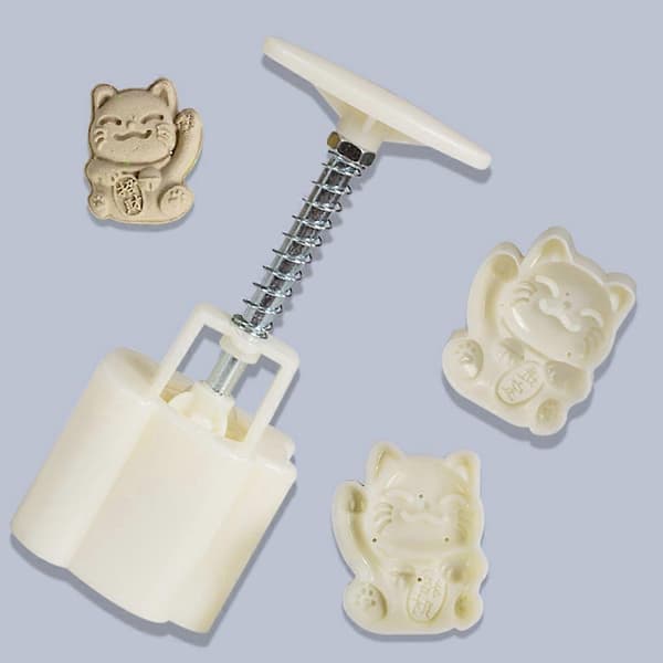 3D Sød Kat Månekage Form Sæt Egnet til DIY Kageform Tilbehør_max
