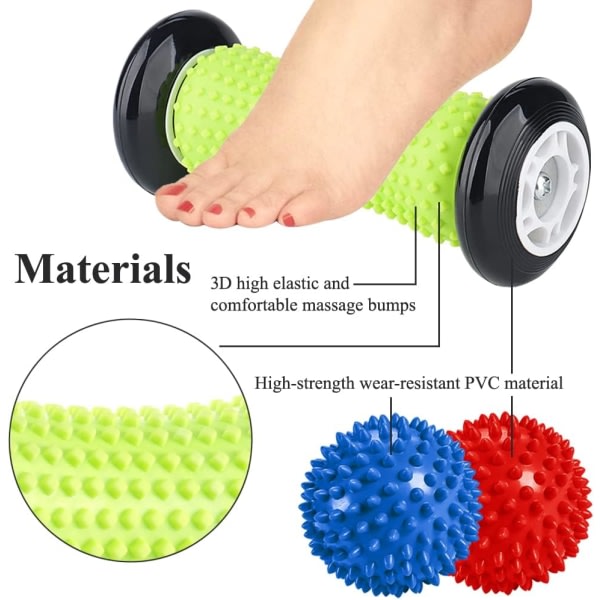 Xinlant Foot Roller Massageboll Set för Plantar Fasciitis