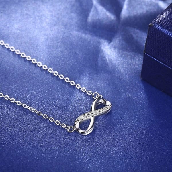 Hänge Halsband För Acsergery Kvinnor 925 Sterling Silver Love Heart Halsband Cubic Zirconia Hänge Present