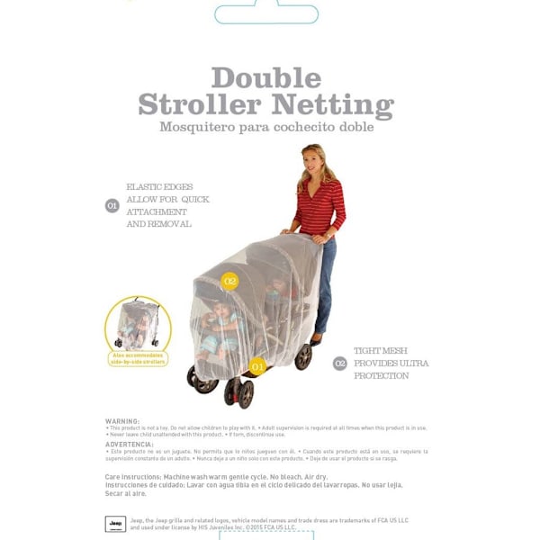 Dubbelt Barnvagnsmyggnät, Tandem Barnvagnsnät, Baby , Doub