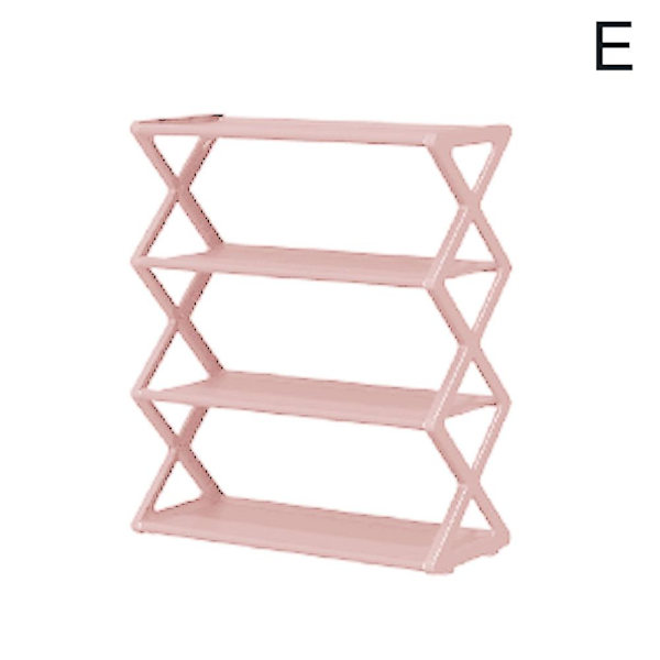 4-kerroksinen DIY-kenkäteline, kapea, pieni, erillinen kenkäteline T pink 49.5*42*18.5cm