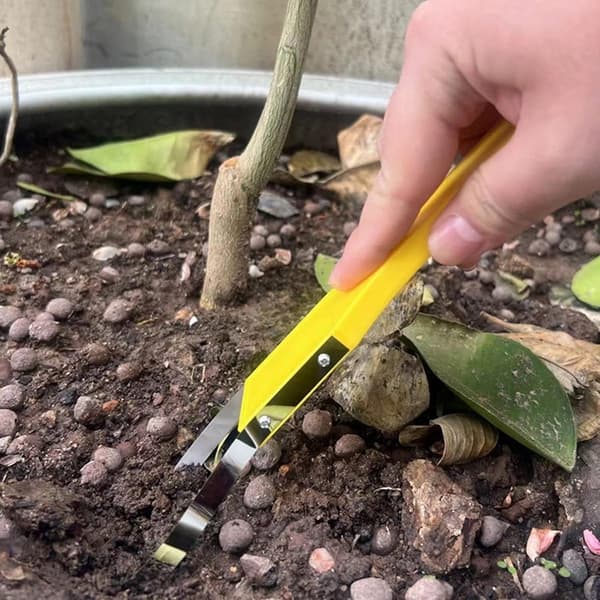 Manuel ukrudtsfjerner værktøjssæt, rustfrit stål og plastik, håndholdt ukrudtsfjerner til haver, plæner og potteplanter, 2-dele