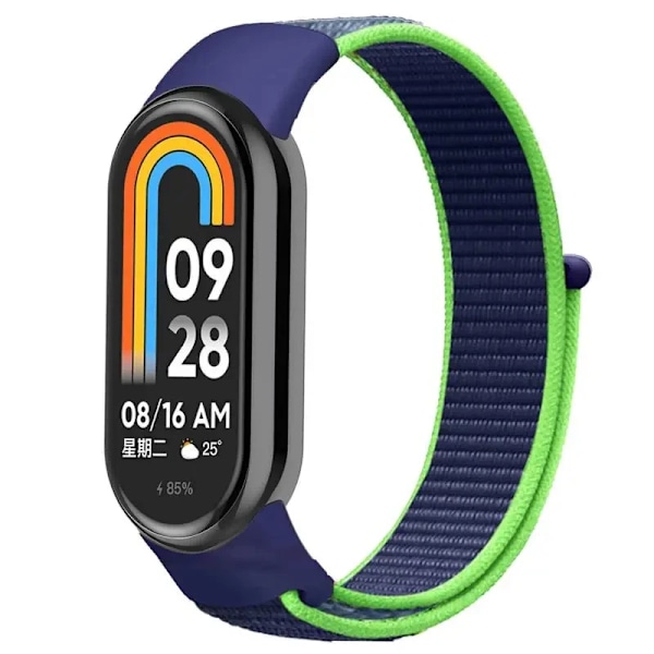 Nylonrem for Xiaomi Mi Band 8 - Myk rem - Smart erstatningssportløkke - Rem for Mi Band 8 NFC - Belterem - Stormy Grey 07 for Mi Band 8