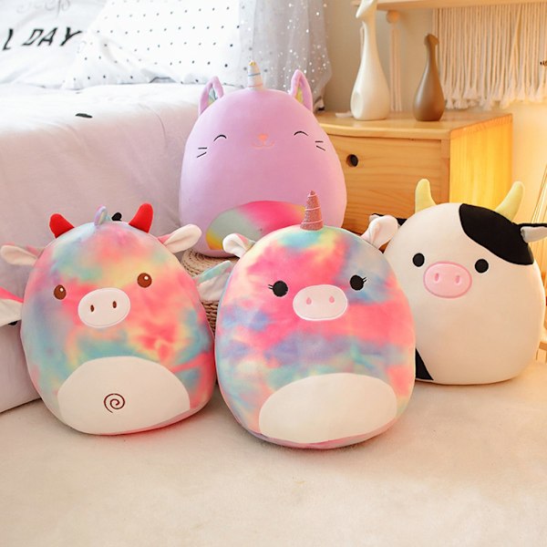 35 cm Squishmallows Plysjdukke Overraskelsesdukke Kjæledyr Myk Pute for Barn Unicorn - I lager Purple Cat