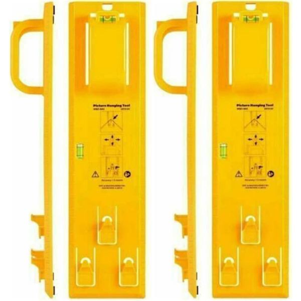 Kuvakehyksen ripustusvälineet, taso, mittanauha ja seinäkiinnitystarvikkeet (2 kpl) 2 pcs