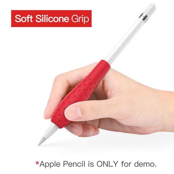 CQBB 2st case kompatibel med Apple Pencil - Kort Svart+Röd
