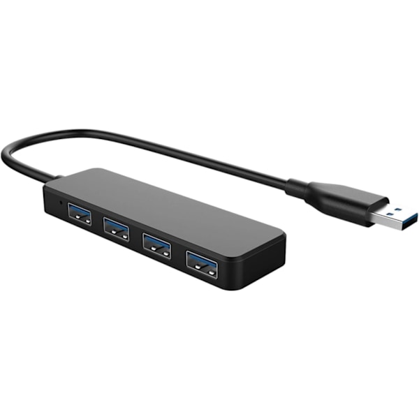 USB C Hub Datorhubbar 4 Port USB 3.0 för iPad Pro, för Windows och Type C Fler enheter（1st，svart）