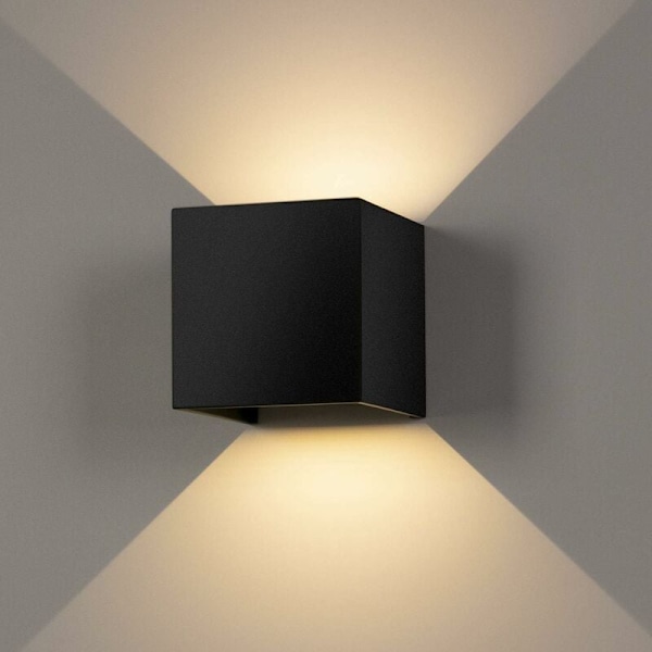 12W indendørs/udendørs væglampe, dæmpbar IP65 vandtæt LED-væglampe Up Down Design Lampe 6000K varm hvide væglamper