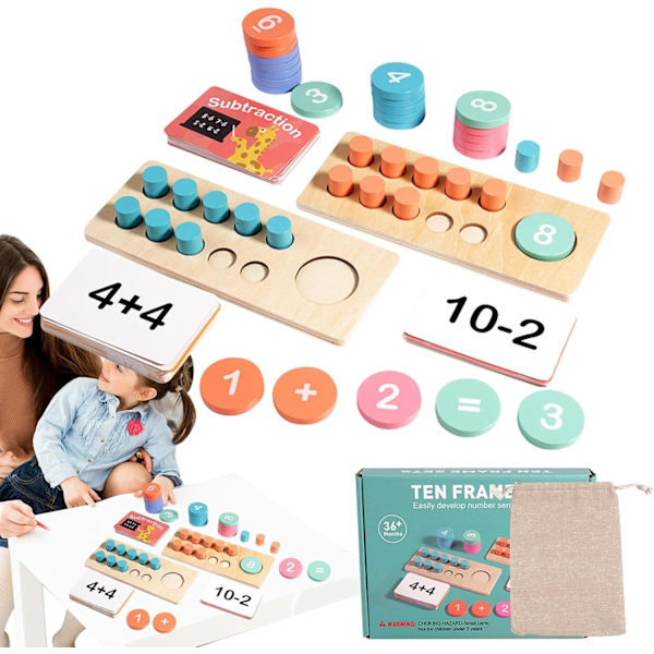 Telle-ramme i tre | Tallspill for barnehage og barneskole