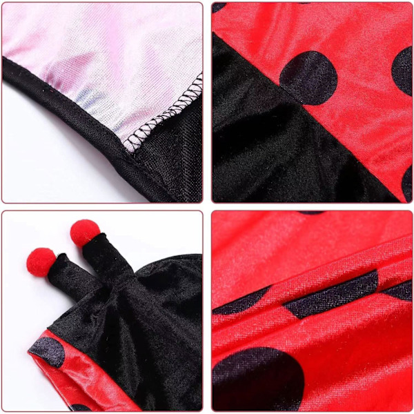 Ladybug kostume dame, ladybug kostume kappe, ladybug kappe med hætte, karneval damer kappe ladybug kappe kostume til voksne, karneval, temafest