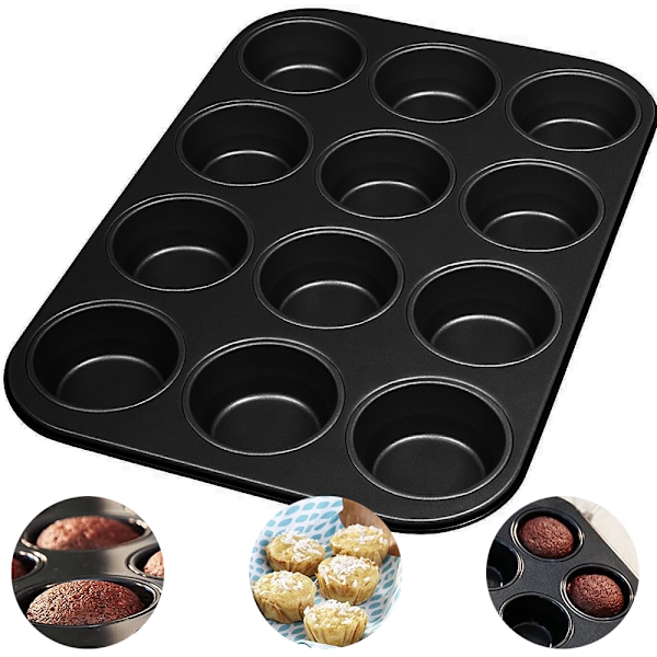 Muffinform, non-stick muffinsbageplade, muffinsbageform