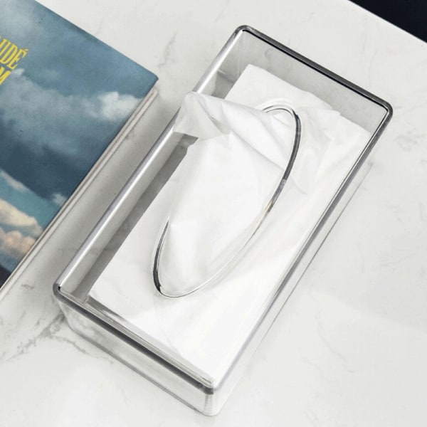 Ny genomskinlig akryl Tissue Box Holder Dispenser Servetthållare Tis B SQBB