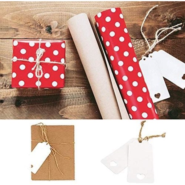 Julklappsetiketter, 100 st presentetiketter, 5,5 cm x 10,5 cm papper