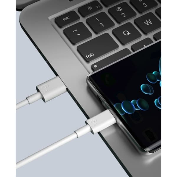66W 6A Supersnabb USB-C Laddningskabel Vit 1 m Vit 1 m_max