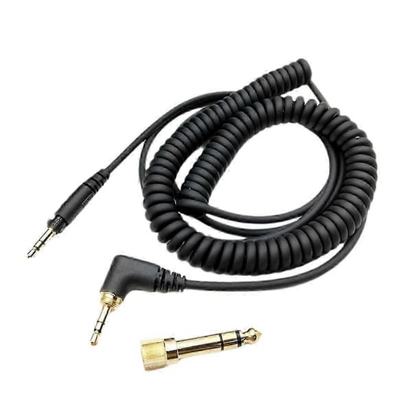 Spiralkabel för hörlurar till Technics EAH-DJ1200 Black-max Black