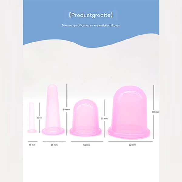 delar Ansiktskoppningskoppar - Koppningsset - Koppning celluliter - Anti-cellulit koppning ansiktskoppning - Massagekoppningskoppar - Grön