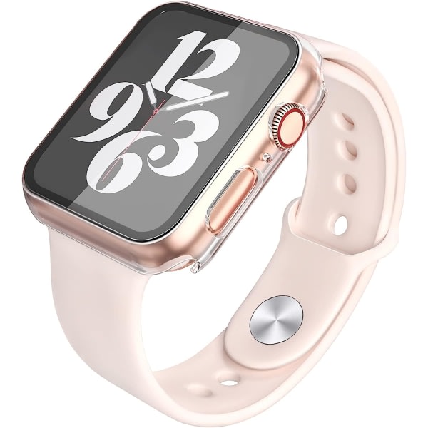 Smartwatch- case, allround skärmskydd Apple Watch transparent case 40mm/41mm/44mm/45mm