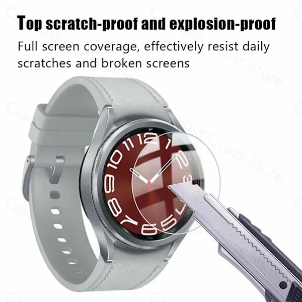 Härdat glas skärmskydd för Samsung Galaxy Watch6 5 4 40/44Mm, 1 st 15 mm