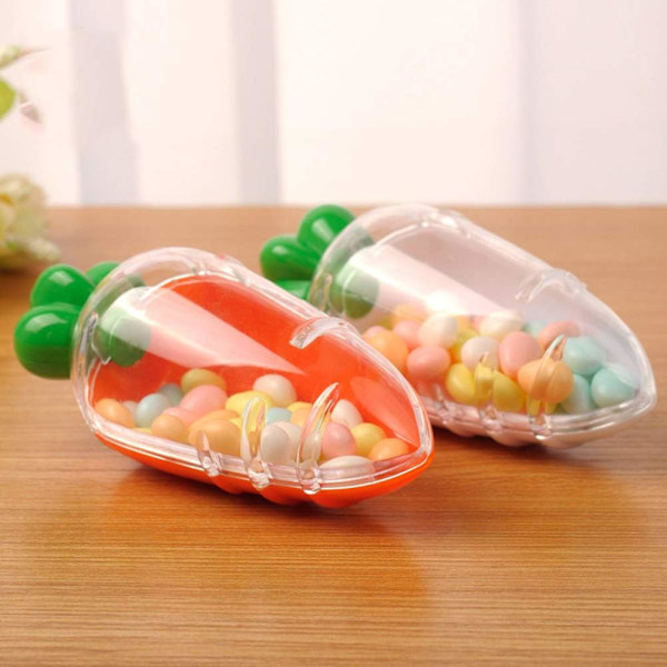 Halloween gulrotformede godteribokser Gaveeske (10 stk)
