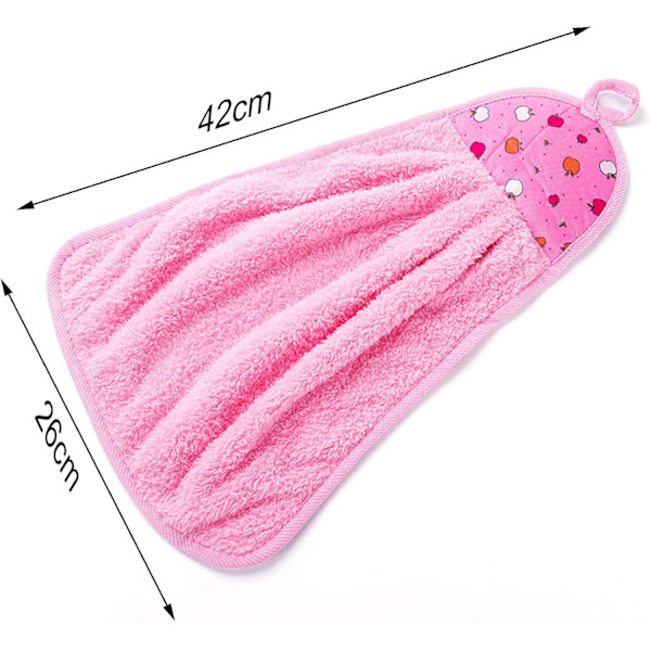 Set med 5 mjuka handdukar för kök eller badrum, Coral Fleece T